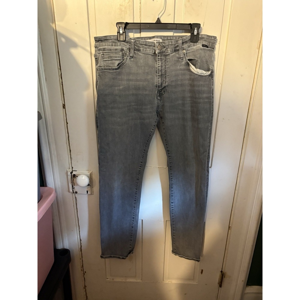 Mavi Jake Jeans Men's 36x30 Gray Slim Straight Denim Pants Faded Wash